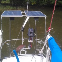 Albin Vega stern push solar panel mount